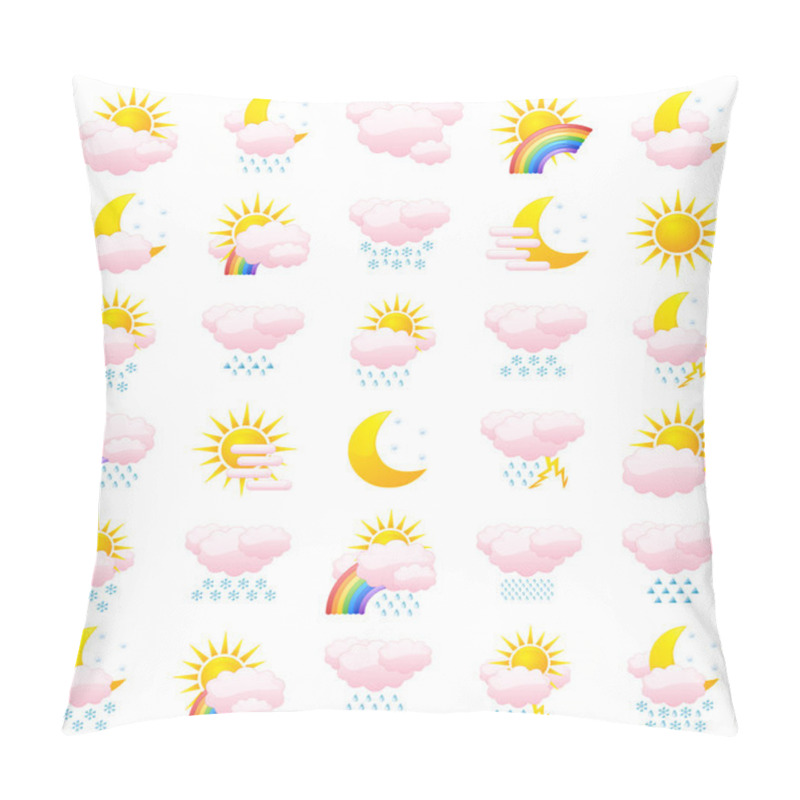 Personality  Weather Icons Pillow Covers