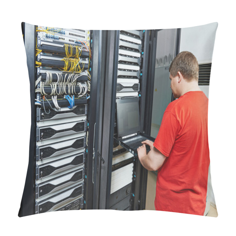 Personality  Service Engineer In Server Room Pillow Covers