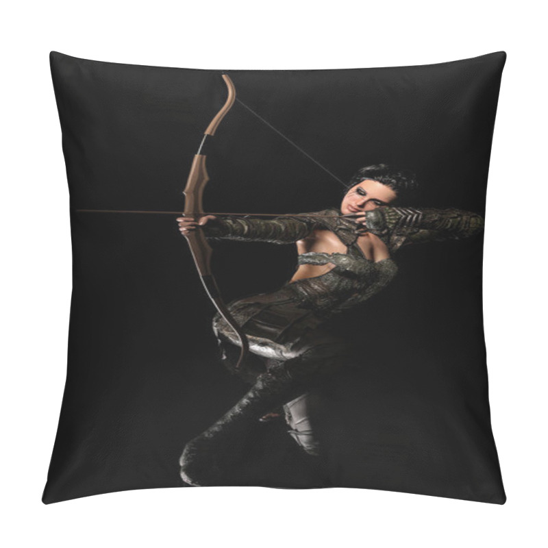 Personality  Elf Archer Woman With Bow And Arrow , 3D Illustration, 3D Rendering Pillow Covers