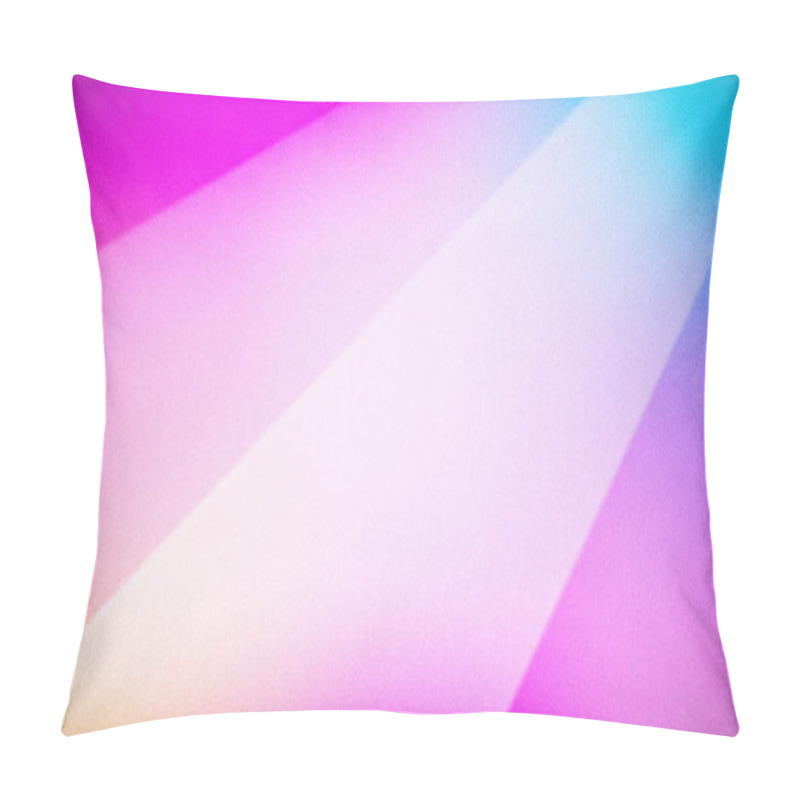 Personality  Abstract 4K Gradient Featuring Vibrant Pink, Purple, And Cyan Geometric Stripes, With A Grainy Texture And Soft Blur For A Dynamic And Modern Design Pillow Covers