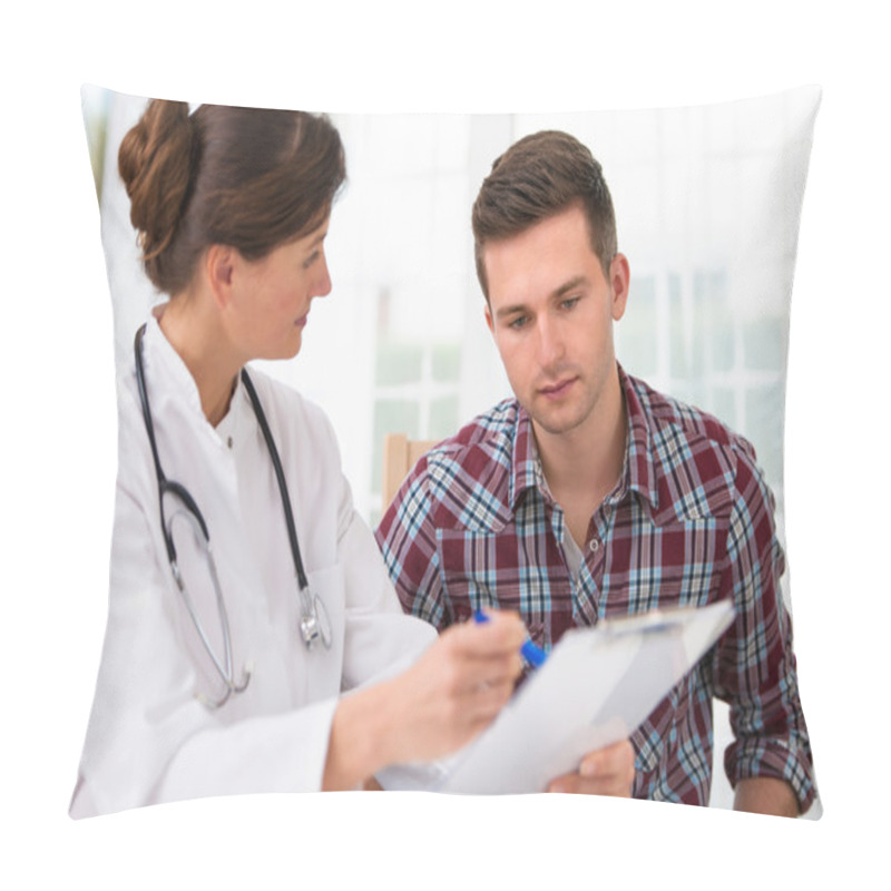 Personality  Doctor With Male Patient Pillow Covers