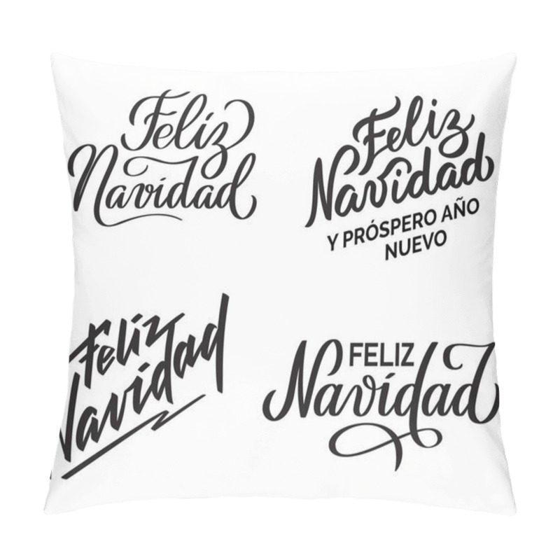 Personality  Feliz Navidad - Collection Of Hand-written Texts Pillow Covers