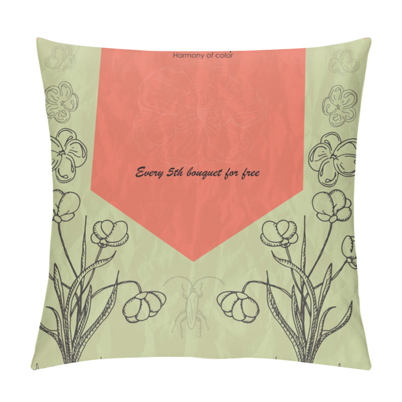 Personality  Vector Flower Shop Banner Pillow Covers