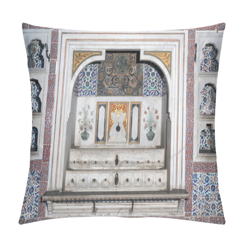 Personality  Fountain From Ancient Ottoman Era.Decorated With Flower Or Fruits Motifs. Pillow Covers