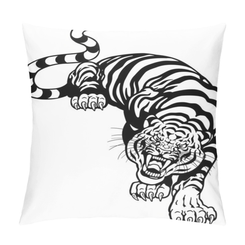 Personality  Tiger Black White Pillow Covers