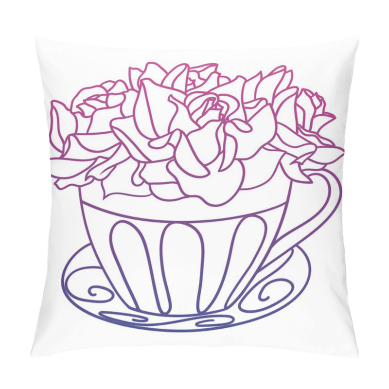 Personality  Bouquet Of Roses In A Vase Pillow Covers