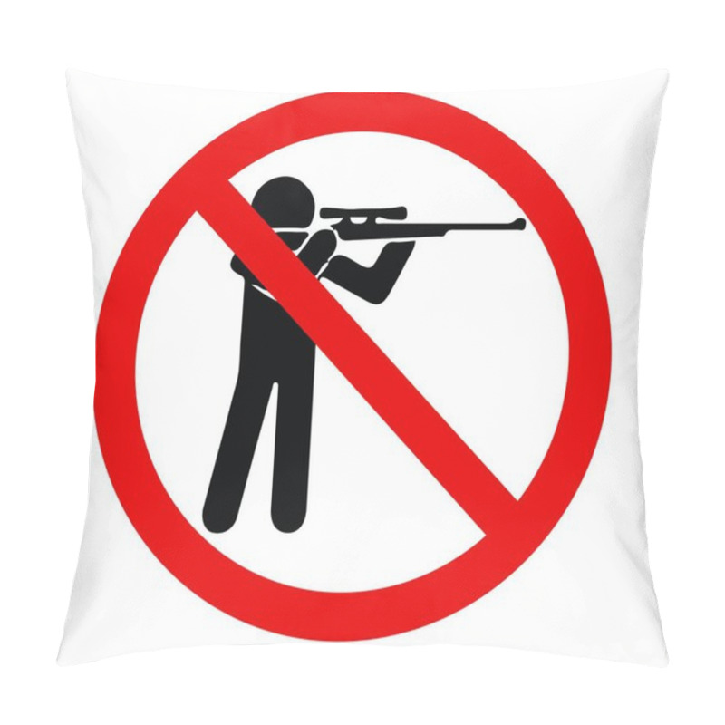 Personality  No Shooting Hunting Camp Sign Pillow Covers