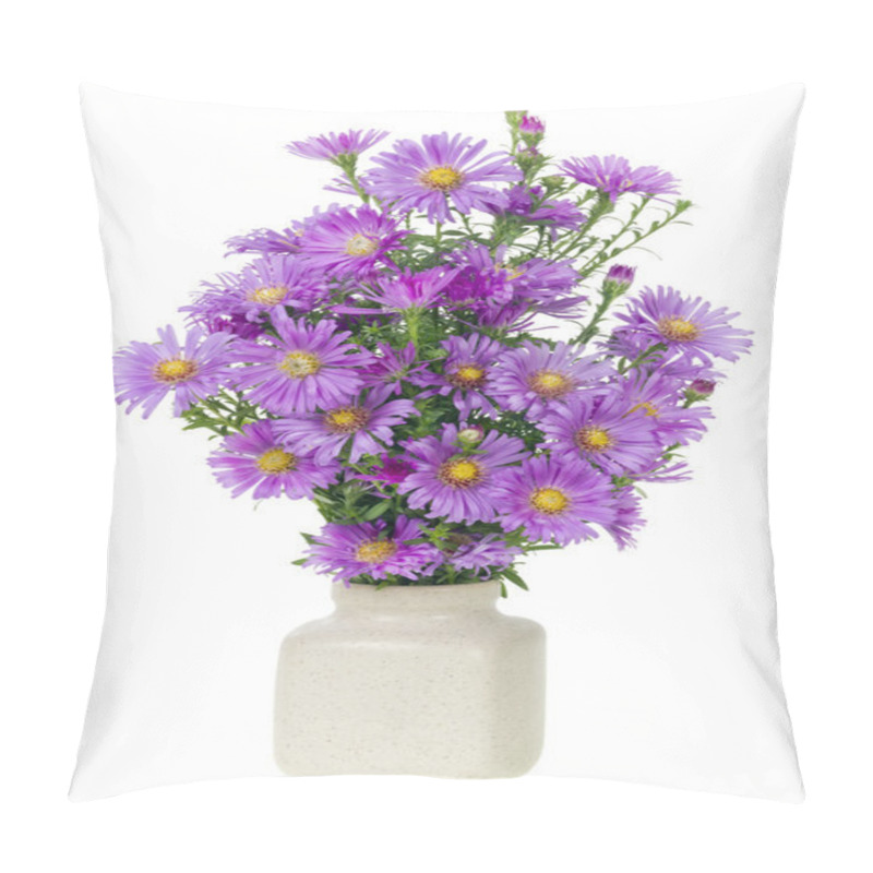 Personality  Minimalistic Bouquet - Mini Magenta Chrysanthemums Flowers Pillow Covers