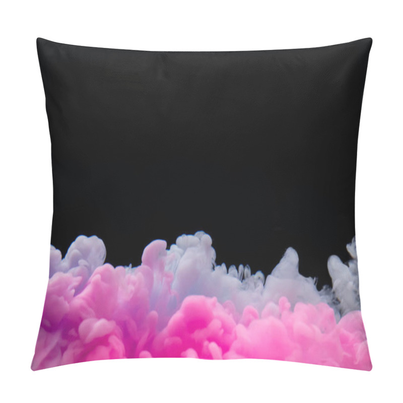 Personality  Coloured Acrylic Ink Mixing In Water On Black Pillow Covers