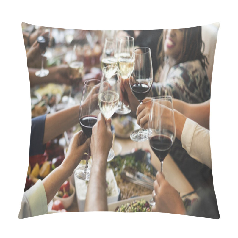 Personality   People Cheers With Glasses  Pillow Covers