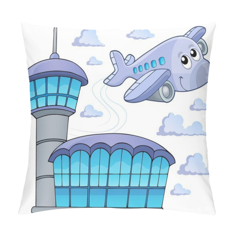 Personality  Image With Airplane Theme 6 Pillow Covers