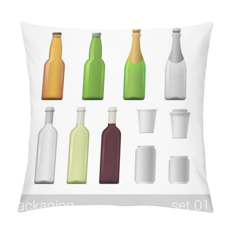 Personality  Bottles, Metal Cans And Paper Cups. Pillow Covers