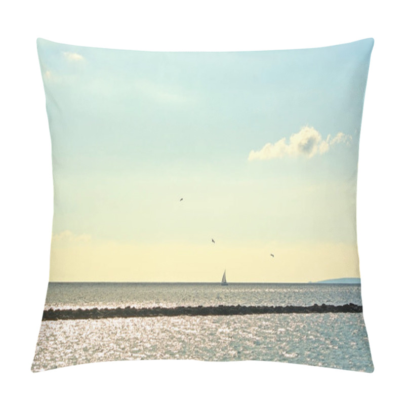 Personality  Sailboat And Birds Pillow Covers