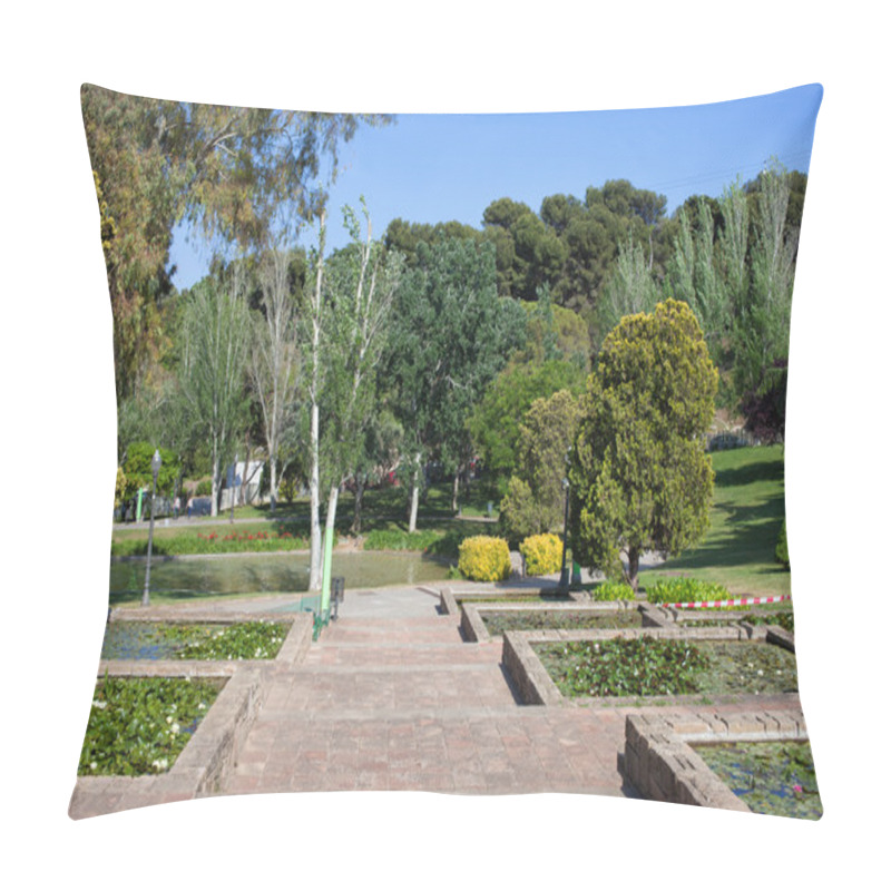 Personality  Garden At Montjuic In Barcelona Pillow Covers