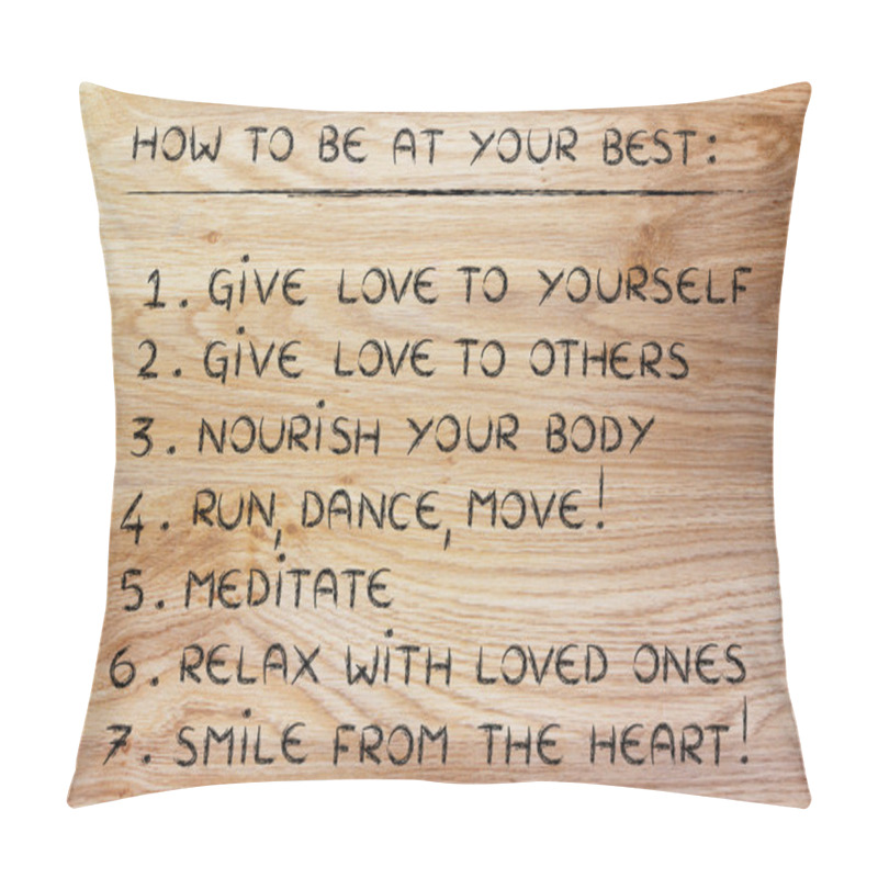 Personality  Motivational List Illustration Pillow Covers