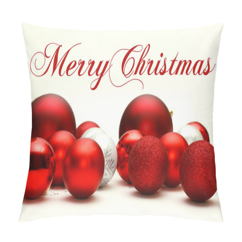 Personality  Christmas Decorative Bulbs Scattered With Text Merry Christmas Pillow Covers