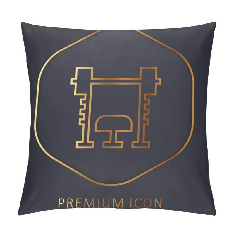 Personality  Bench Golden Line Premium Logo Or Icon Pillow Covers