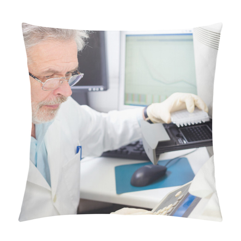 Personality  Life Scientist Researching In The Laboratory. Pillow Covers