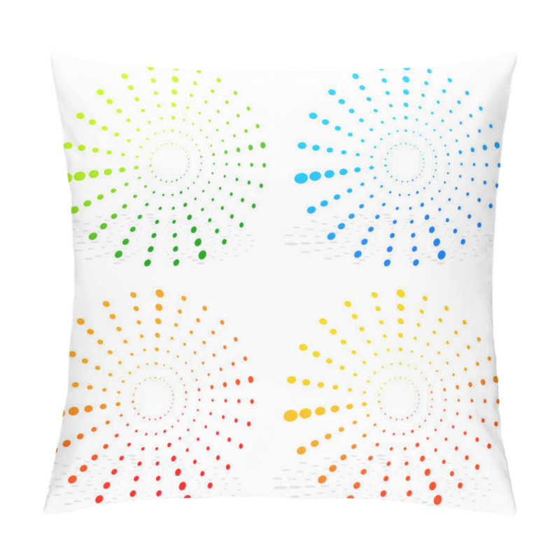 Personality  Radial Dotted Elements Pillow Covers