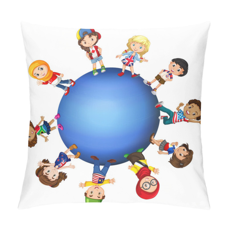 Personality  Children Around The World Pillow Covers