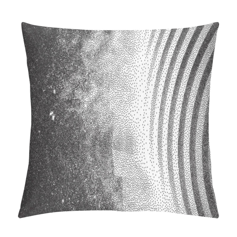 Personality  Vector Architecture Dotwork Gradient Background. Abstract Noise Stipple Pattern. 3d Vector Illustration. EPS 10. Pillow Covers