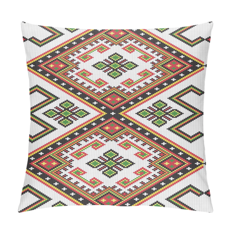 Personality  Ukrainian Ethnic Seamless Ornament, #9, Vector Pillow Covers