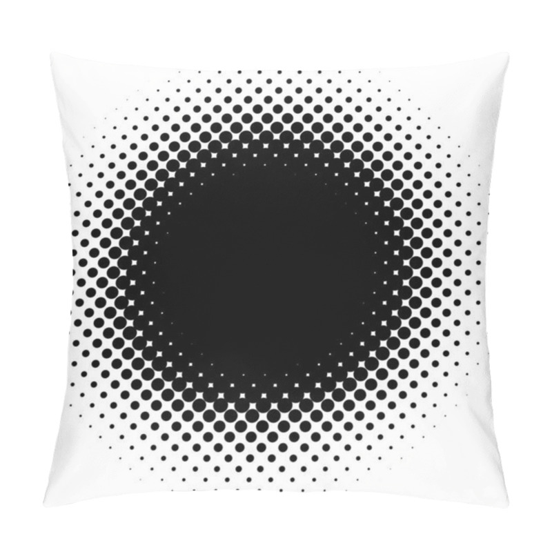 Personality  Regular Simple Circle, Circular Halftone Effect. Vector Illustration Pillow Covers