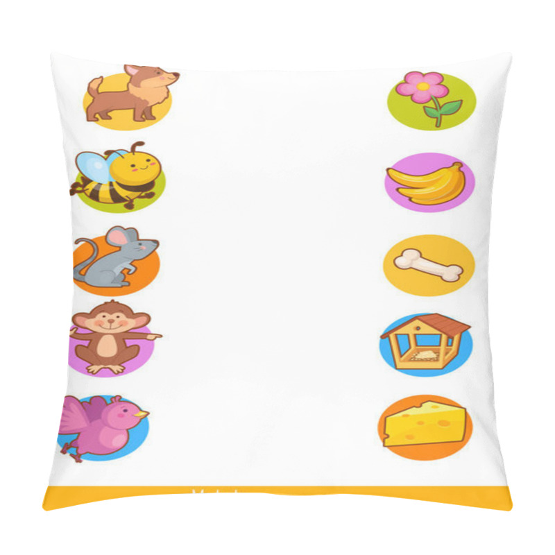 Personality  Educational Children Game. Matching Game For Kids. Logic Activit Pillow Covers