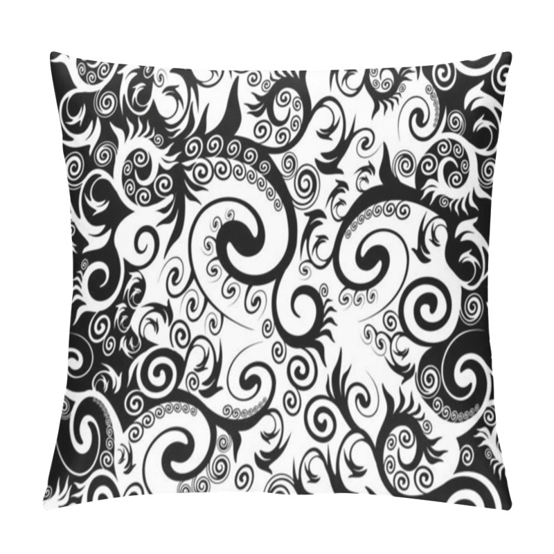 Personality  Seamless Black And White Abstract Ornament  Pillow Covers