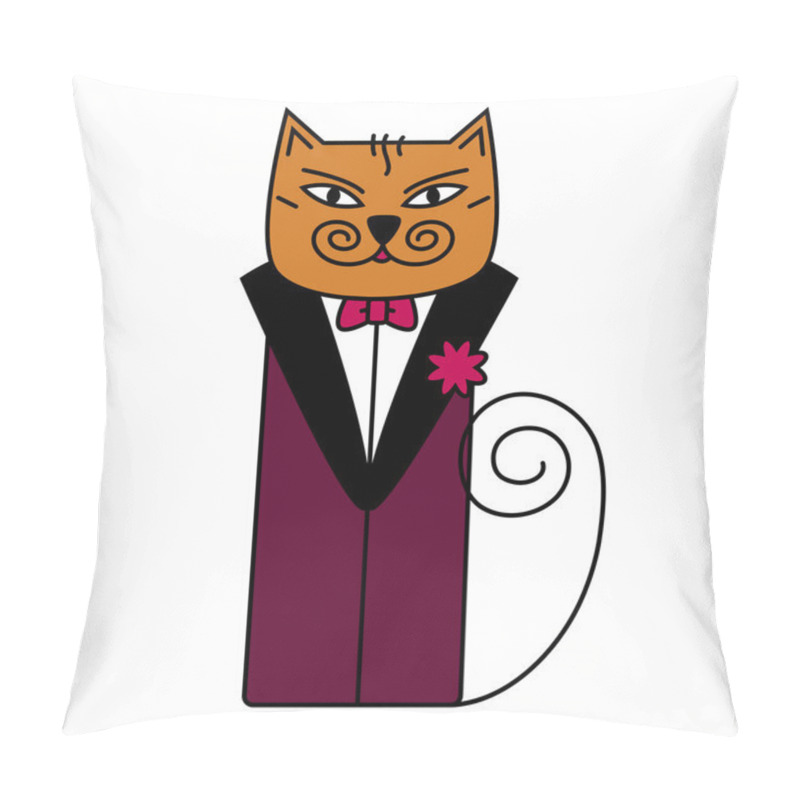 Personality  Solid Cat Face Pillow Covers