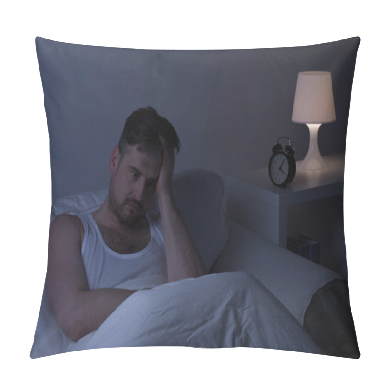 Personality  Man Suffering From Sleeplessness Pillow Covers