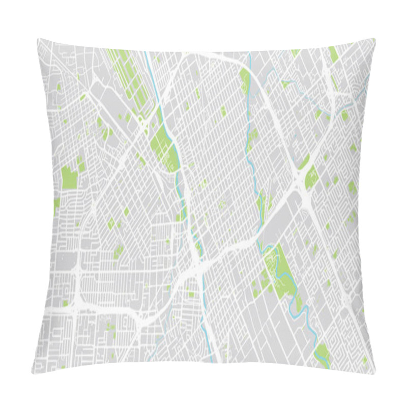 Personality  Urban Vector City Map Of SanJose, California, United States Of America Pillow Covers