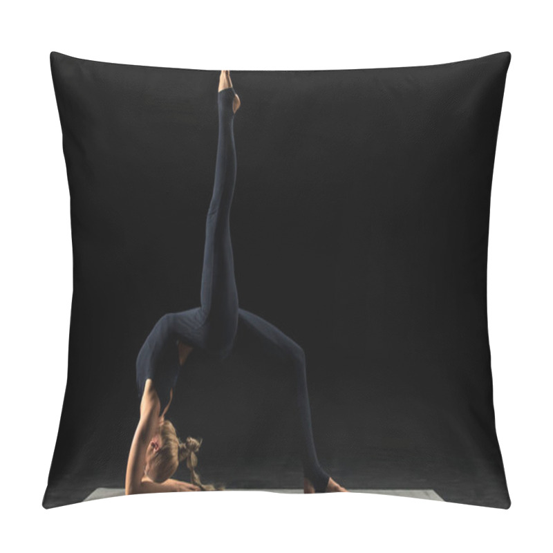 Personality  Woman Standing In Yoga Position      Pillow Covers