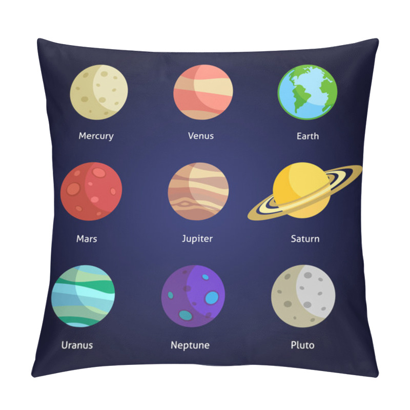 Personality  Planets Decorative Set Pillow Covers