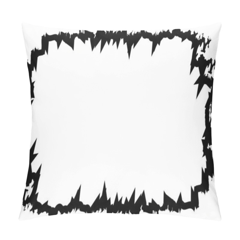 Personality  Grunge Texture Frame, Stain Ink For Halloween Frame, Hand Drawn Paint, Artistic Pillow Covers