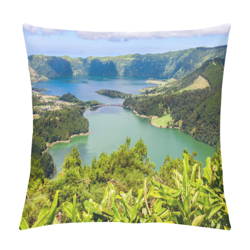 Personality  Lake Of Sete Cidades From Vista Do Rei Viewpoint In Sao Miguel, Pillow Covers