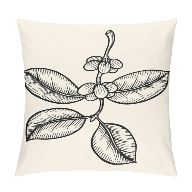 Personality  Coffee Branch Vector Pillow Covers