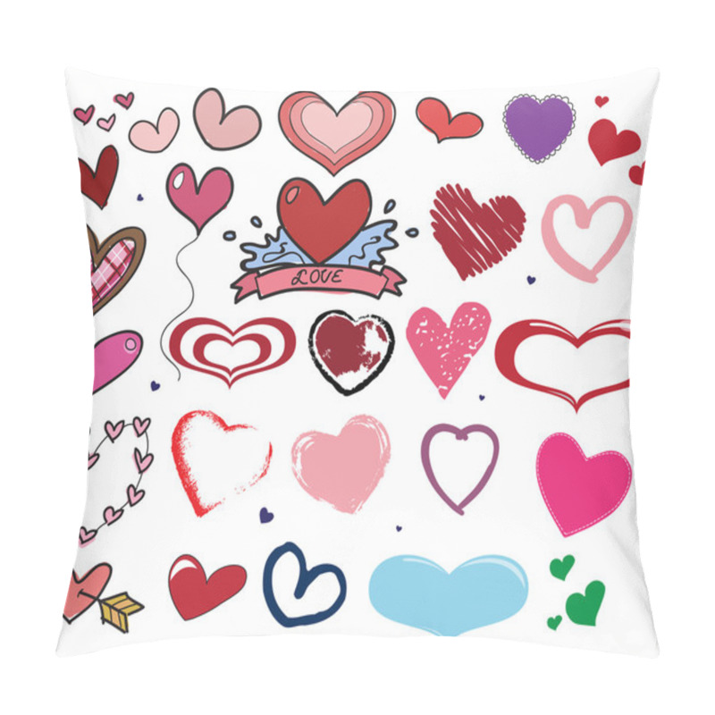 Personality  Heart Shape Collection Vector Pillow Covers