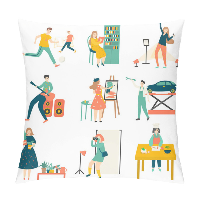 Personality  In Their Free Time, People Practice Their Favorite Hobbies, Play Football, Plant Flowers, Cook, Repair Cars, Play Musical Instruments, Draw, Go To The Gym, Play Computer Games, And More. Pillow Covers