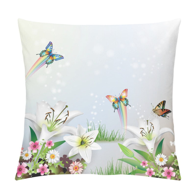 Personality  Flowers In The Grass Pillow Covers