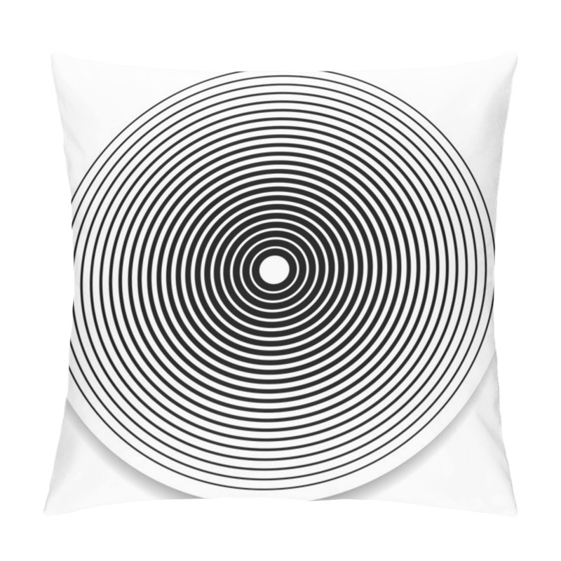 Personality  Concentric Circles Abstract Geometric Element.   Pillow Covers