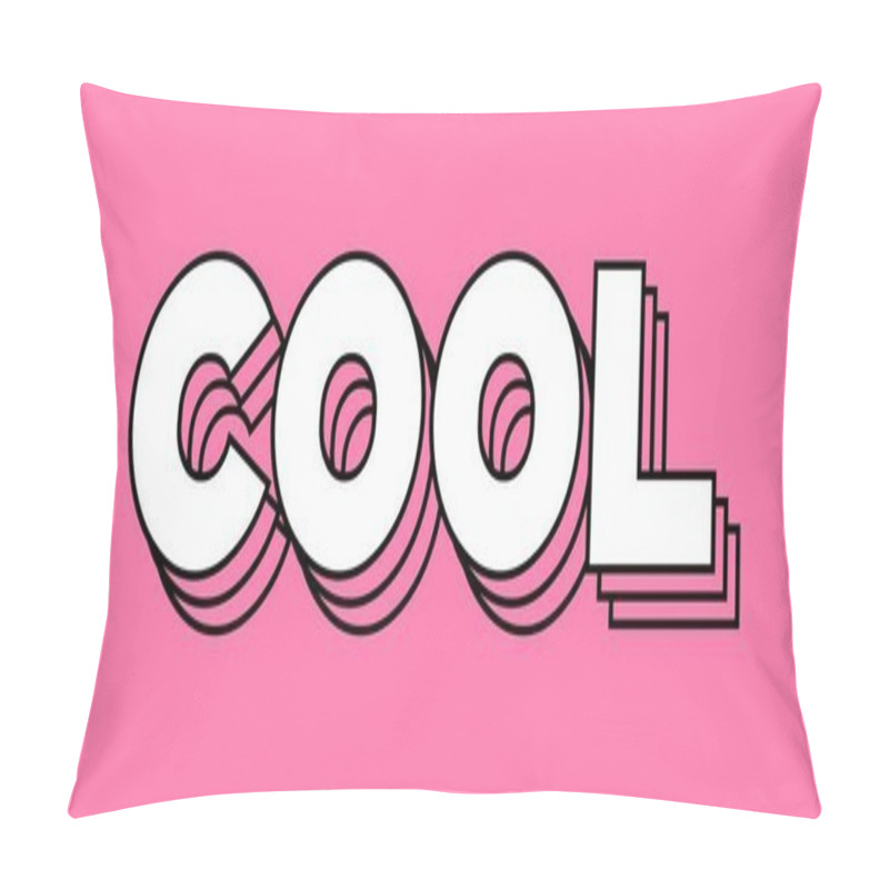 Personality  Cool Modern White On Pink Bold Typography Print Design. Pillow Covers