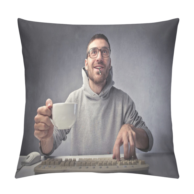 Personality  Nerd At Work Pillow Covers