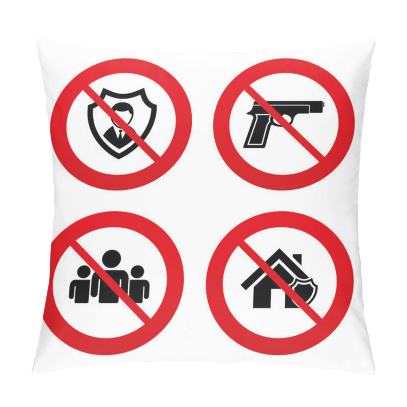 Personality  Security Agency Icons. Pillow Covers