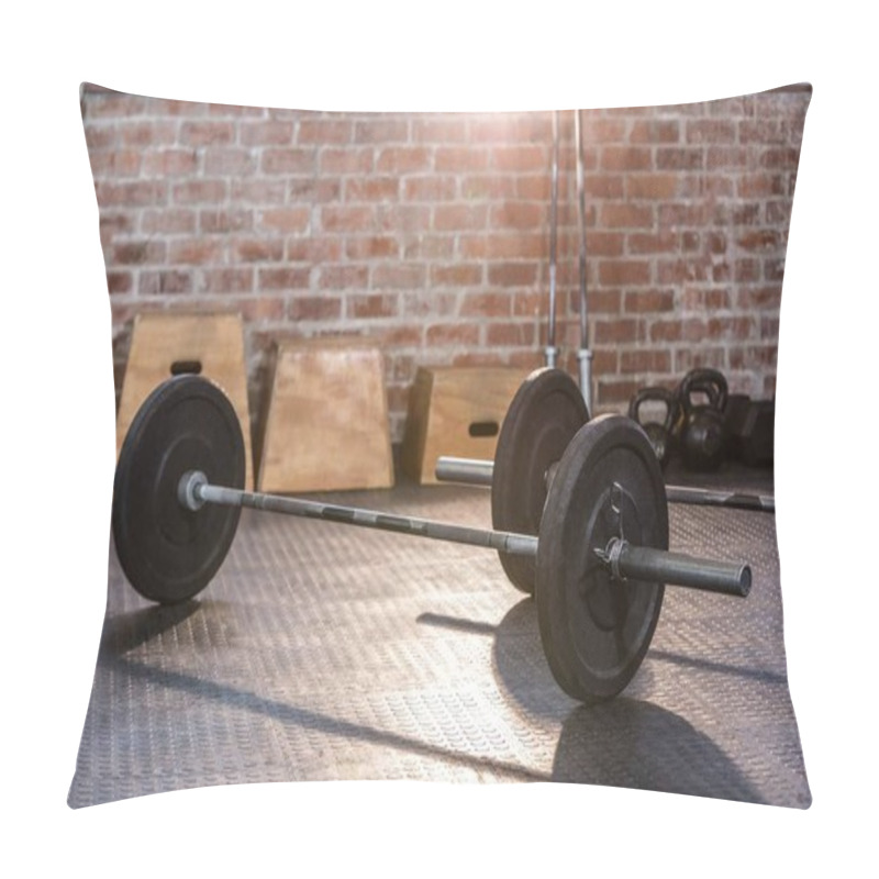 Personality  Fitness Concept With Dumbbells Pillow Covers