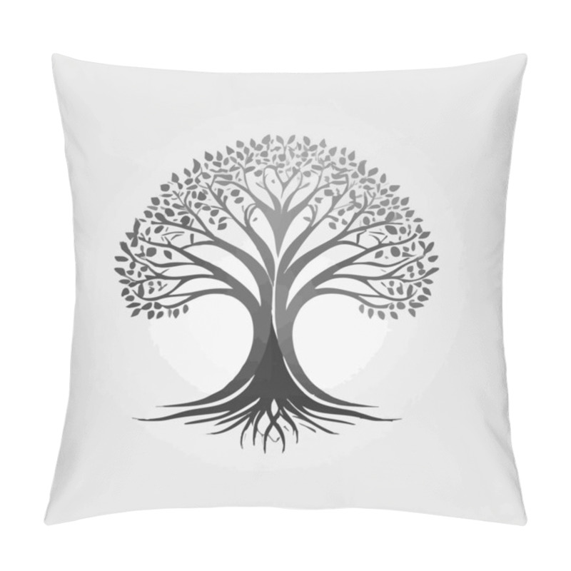 Personality  Abstract Tree Illustration Art Design For Social Media Template Backgrounds. Pillow Covers