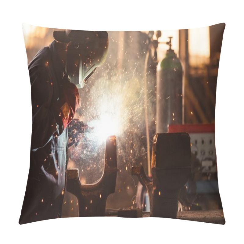 Personality  Industrial Worker At The Factory Pillow Covers