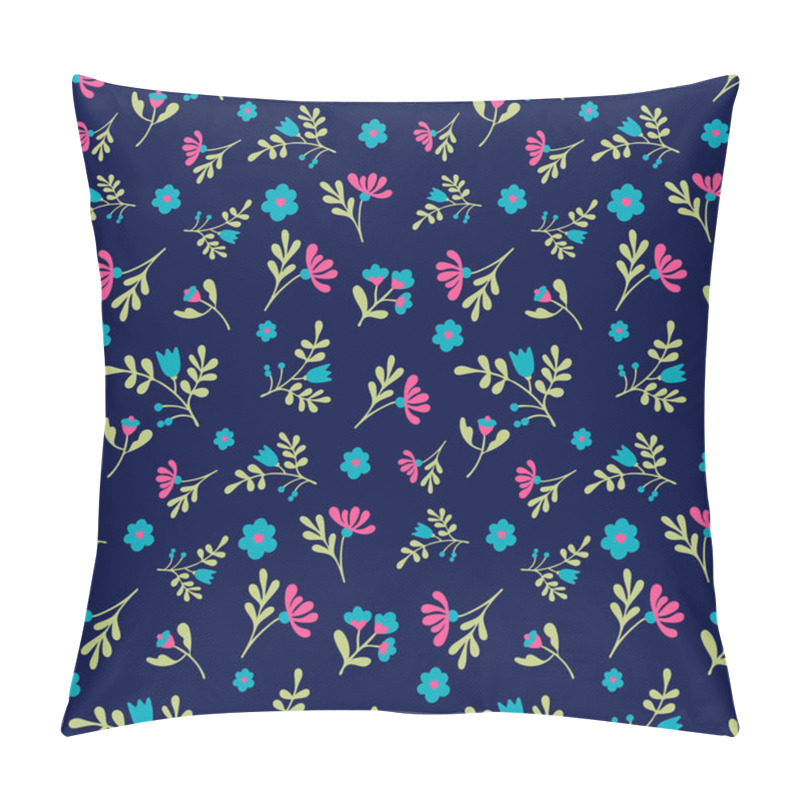 Personality  Vector Floral Pattern In Doodle Style With Flowers And Leaves. Pillow Covers