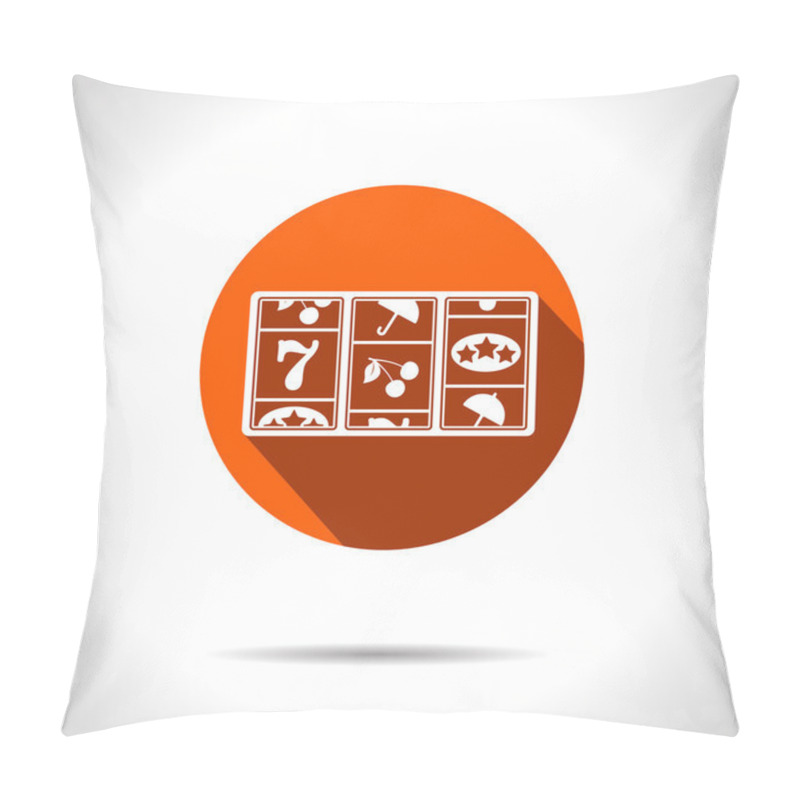 Personality  Vector Orange Slot Icon. Eps10 Pillow Covers