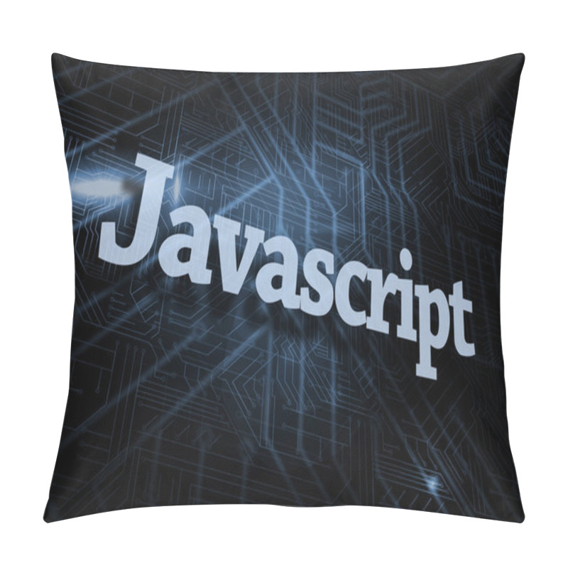 Personality  Javascript - Against Futuristic Black And Blue Background Pillow Covers